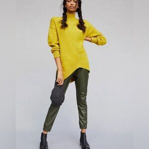 Anthropologie Maeve Crystal Tunic Sweater in Blooming Chartreuse - Size Small